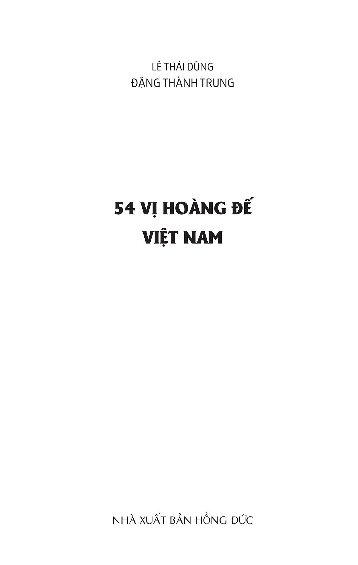 54 Vị Hoàng Đế Việt Nam