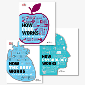 Combo 3 Cuốn "Hiểu Hết": How Food Works - Hiểu Hết Về Thức Ăn + How The Body Works - Hiểu Hết Về Cơ Thể + How Psychology Works - Hiểu Hết Về Tâm Lý Học